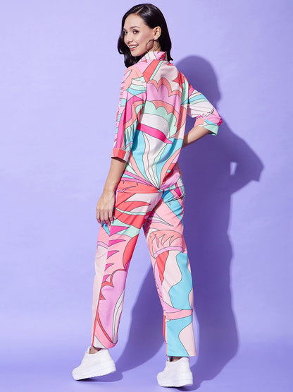 Women's Multi Colored Printed Co-Ord Set