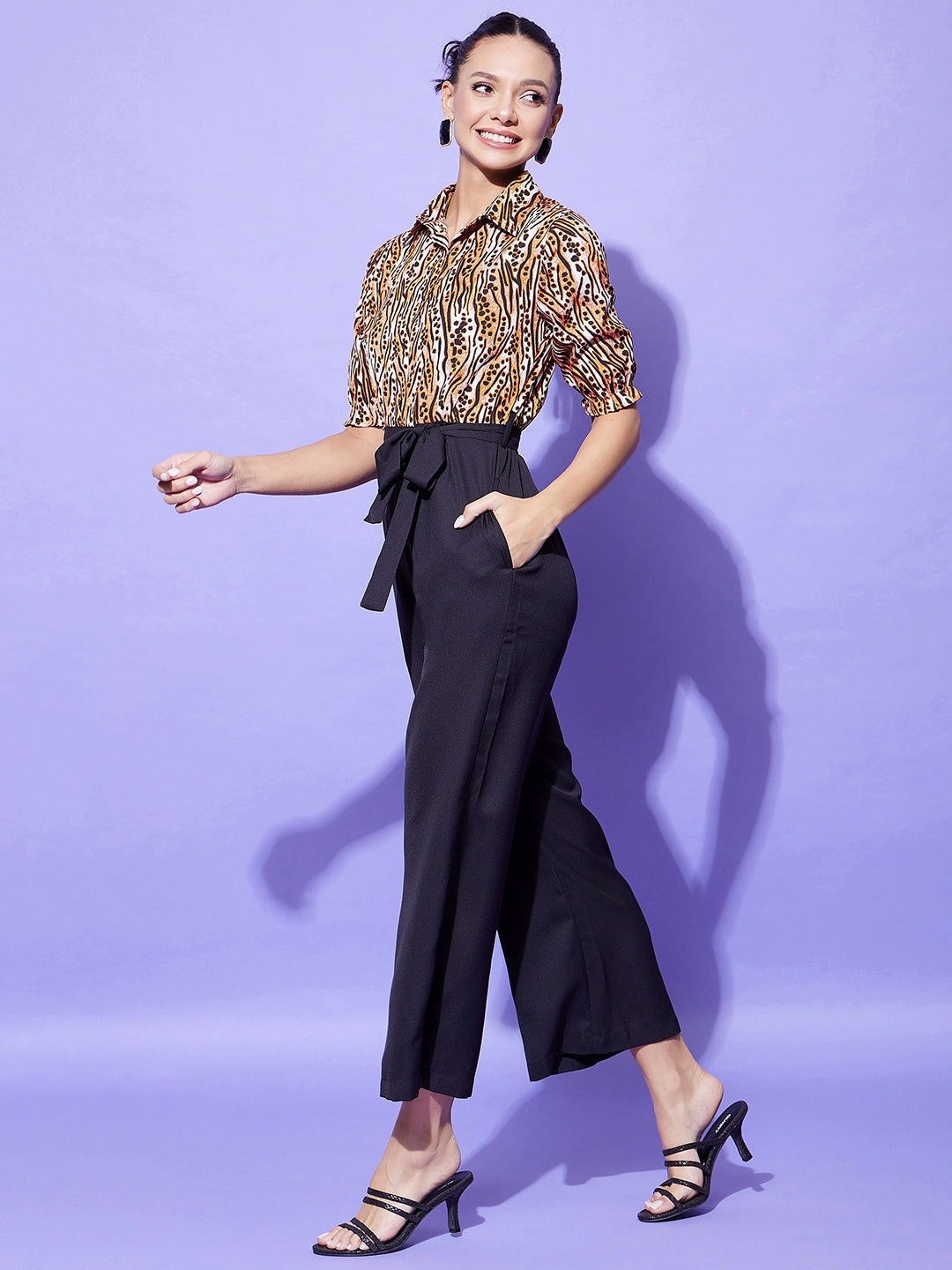Women's Animal Print Jumpsuit