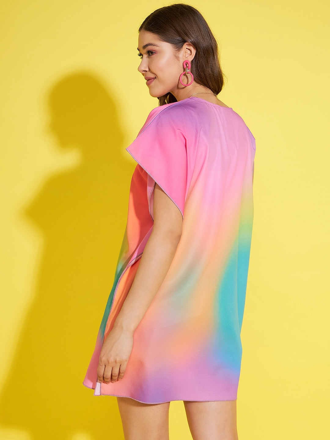 Women's Rainbow Printed Open Shrug