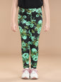 Girl's  Cotton Floral Printed Jegging With Pink Top - S