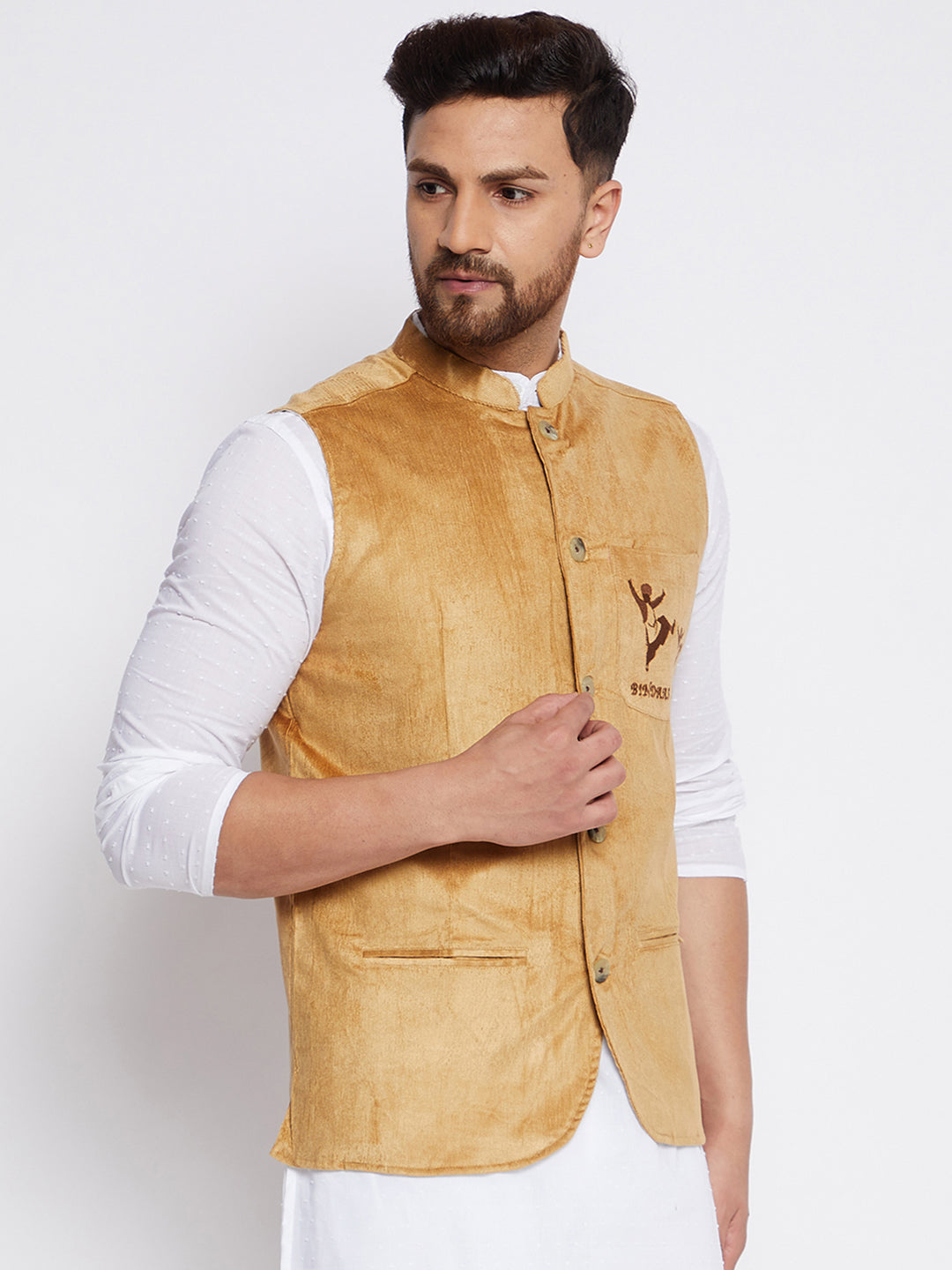 Men's Bindaas Jiyo Woven Design Jacket