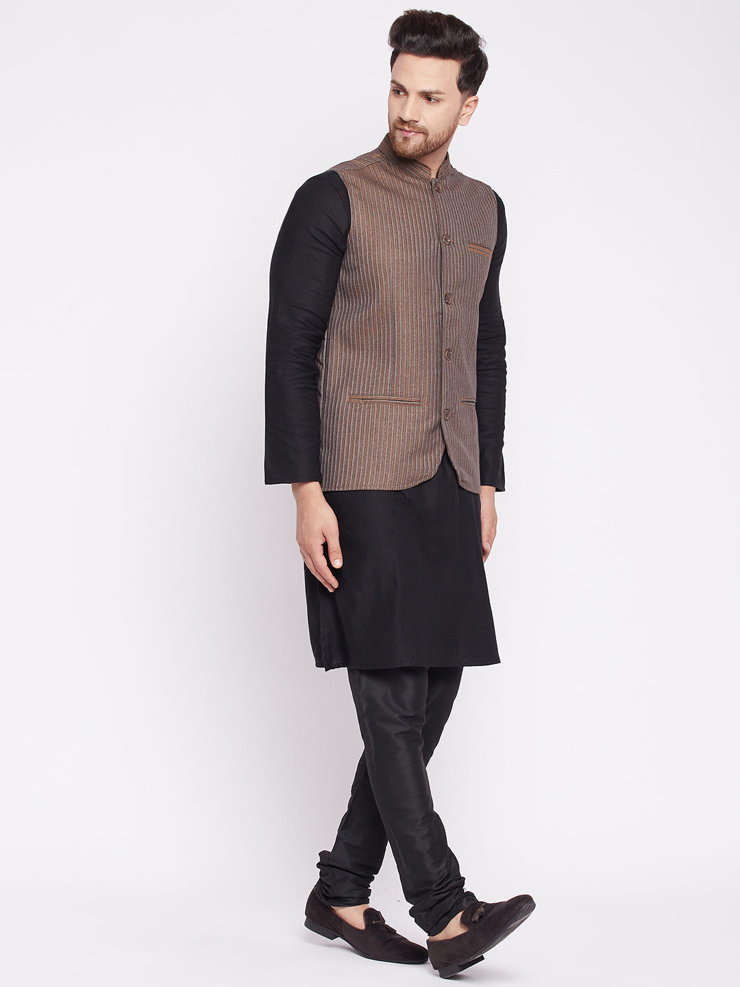 Men's Nehru Jacket with welt pocket