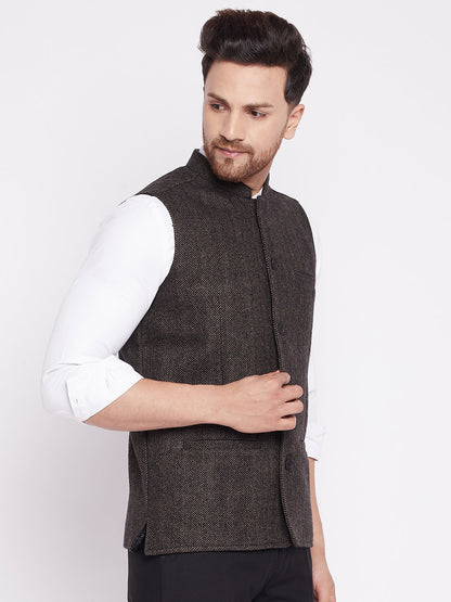 Men's Nehru Jacket With Welt Pocket
