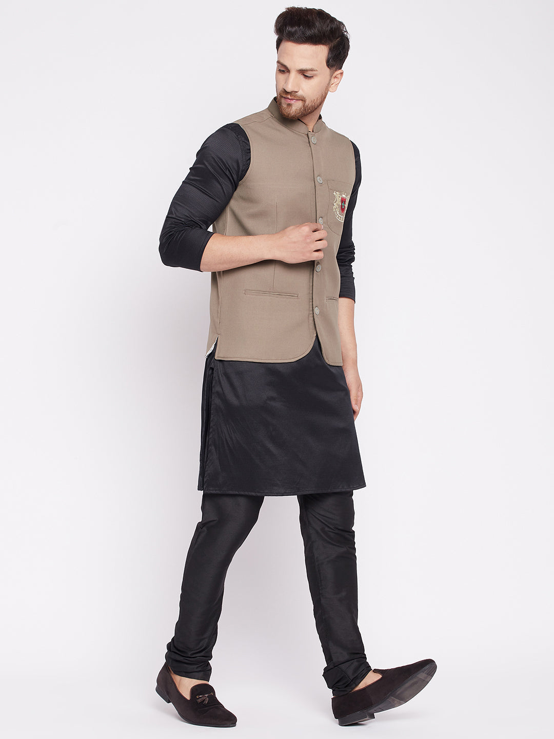 Men's Nehru Jacket with welt pocket