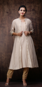 Women's Chanderi Embellished Jacket Style 2 Piece Kurta