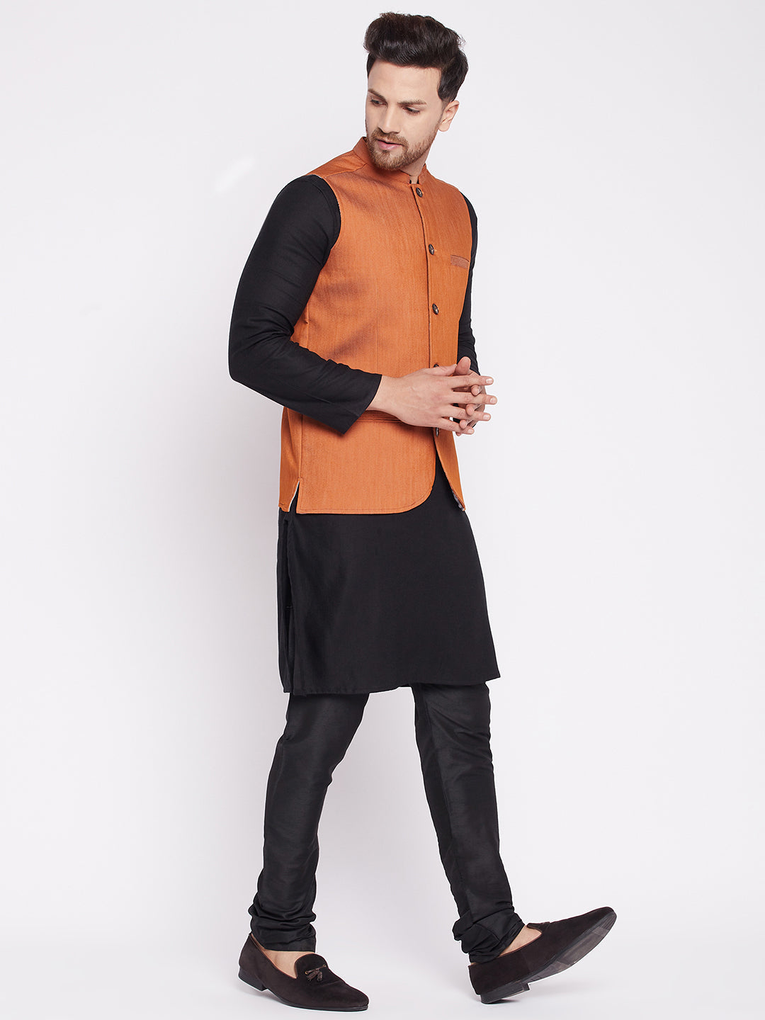 Men's Nehru Jacket with welt pocket