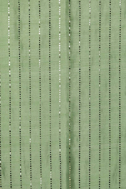 Women's Green Yoke Design Regular Kurta With Pants With Dupatta
