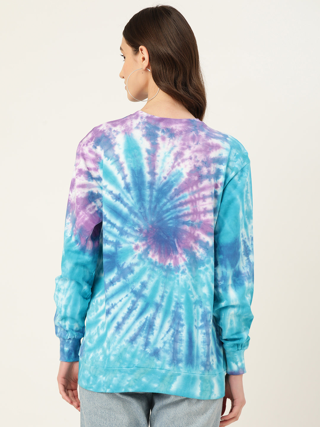 Women's Blue and Purple Mandla Tie Dye Sweatshirt