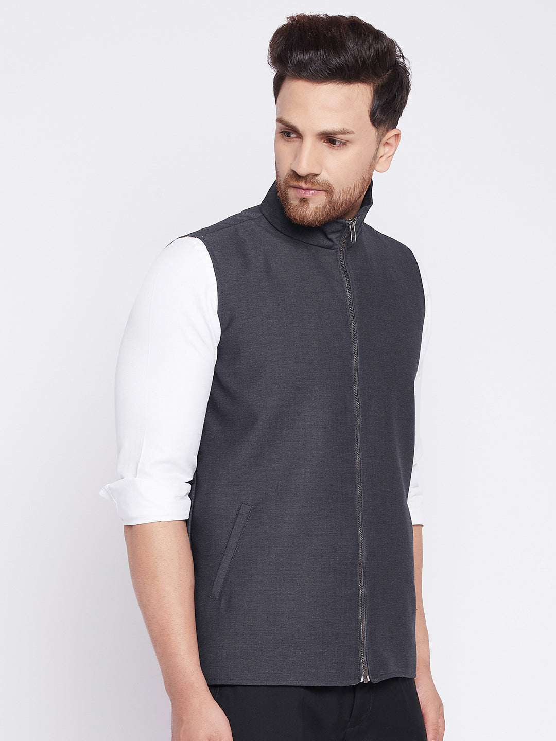 Men's Nehru Jacket With Welt Pocket
