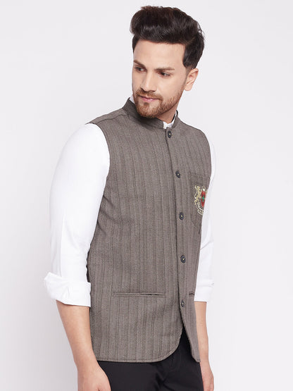 Men's Nehru Jacket With Welt Pocket