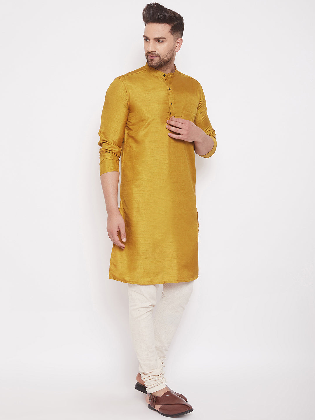 Men's Mustard Festive Kurta