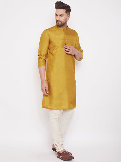 Men's Mustard Festive Kurta