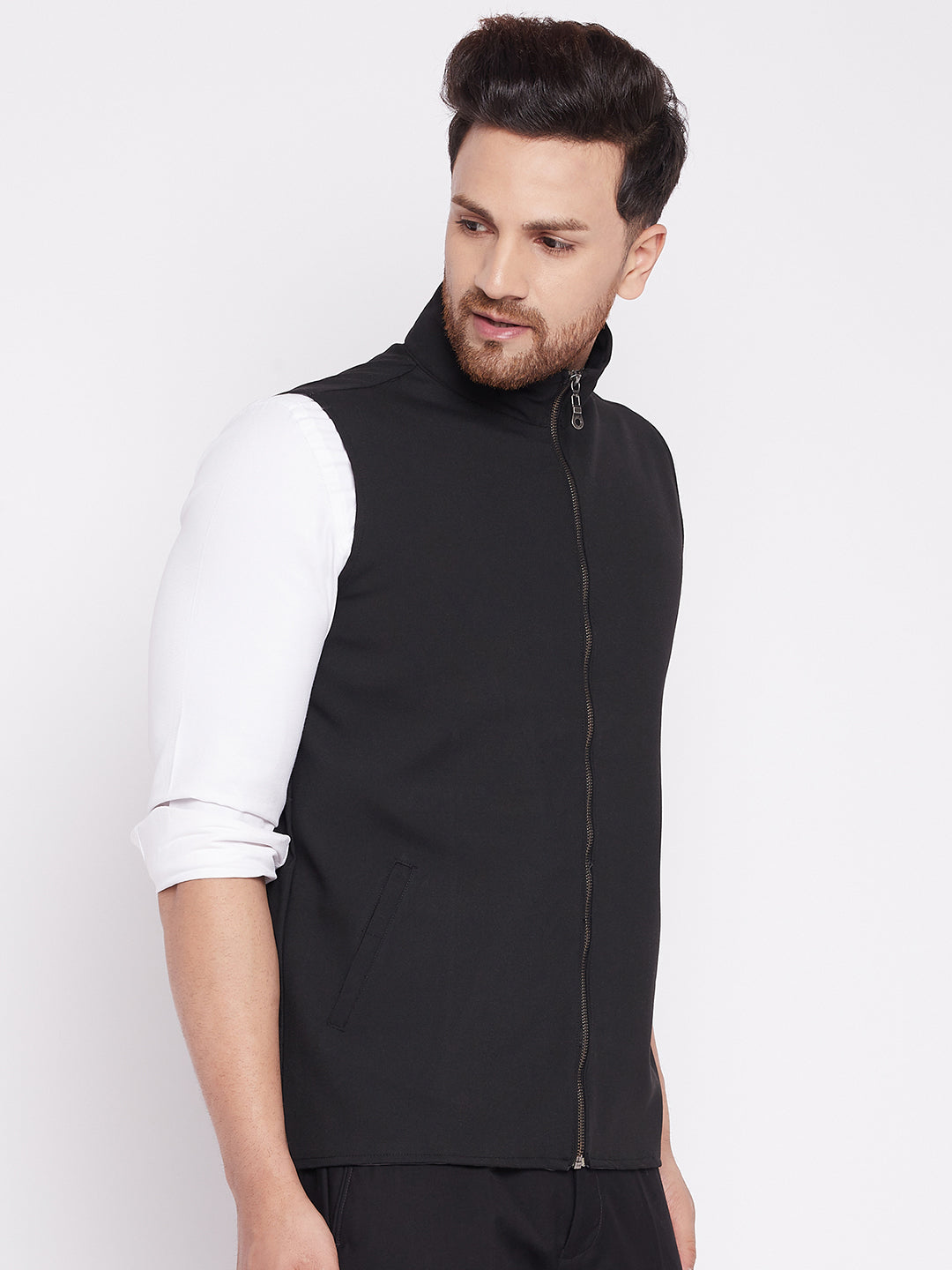Men's Nehru Jacket With Welt Pocket