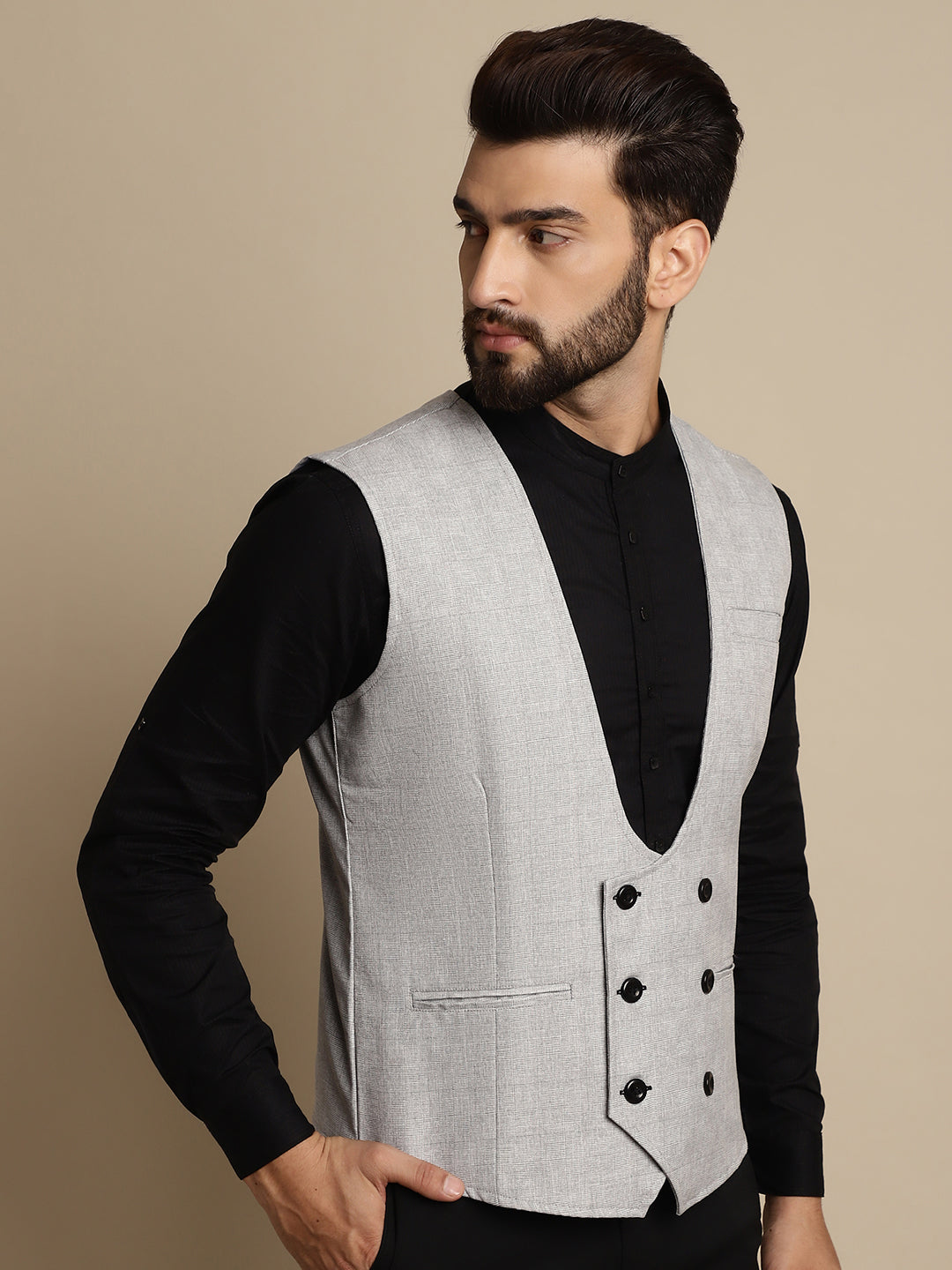 Men's Double Breast Waist Coat