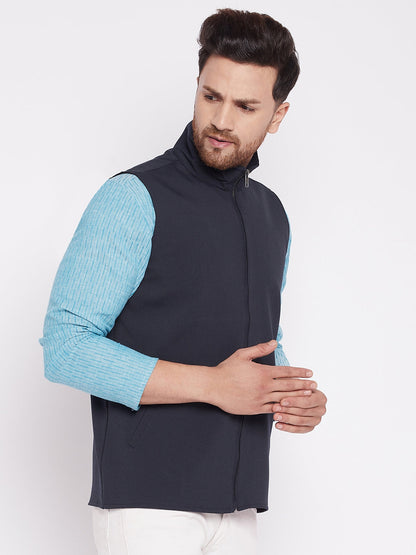 Men's Nehru Jacket With Welt Pocket