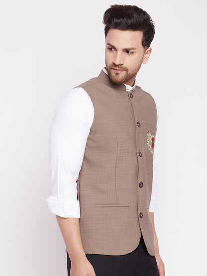 Men's Nehru Jacket With Welt Pocket