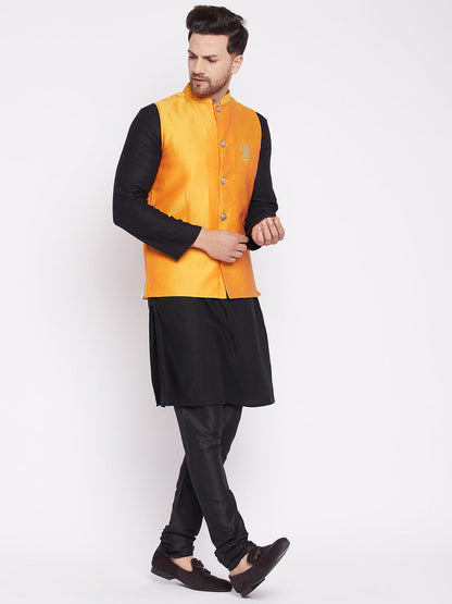 Men's Nehru Jacket With Embroided Insignia Of Lord Shi