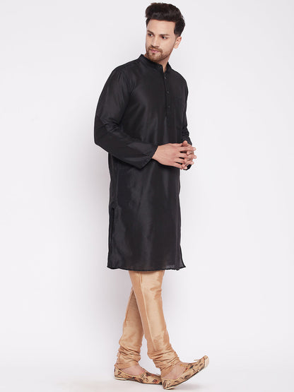 Men's Long Kurta with Band Colla