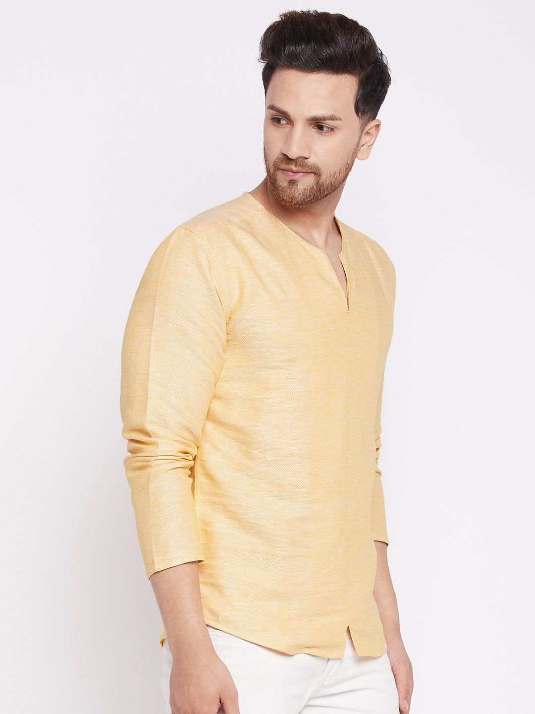 Men's Kurta with Slit Necklin