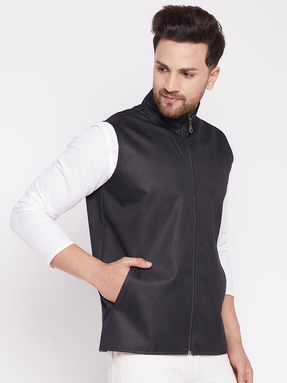 Men's Nehru Jacket With Welt Pocket