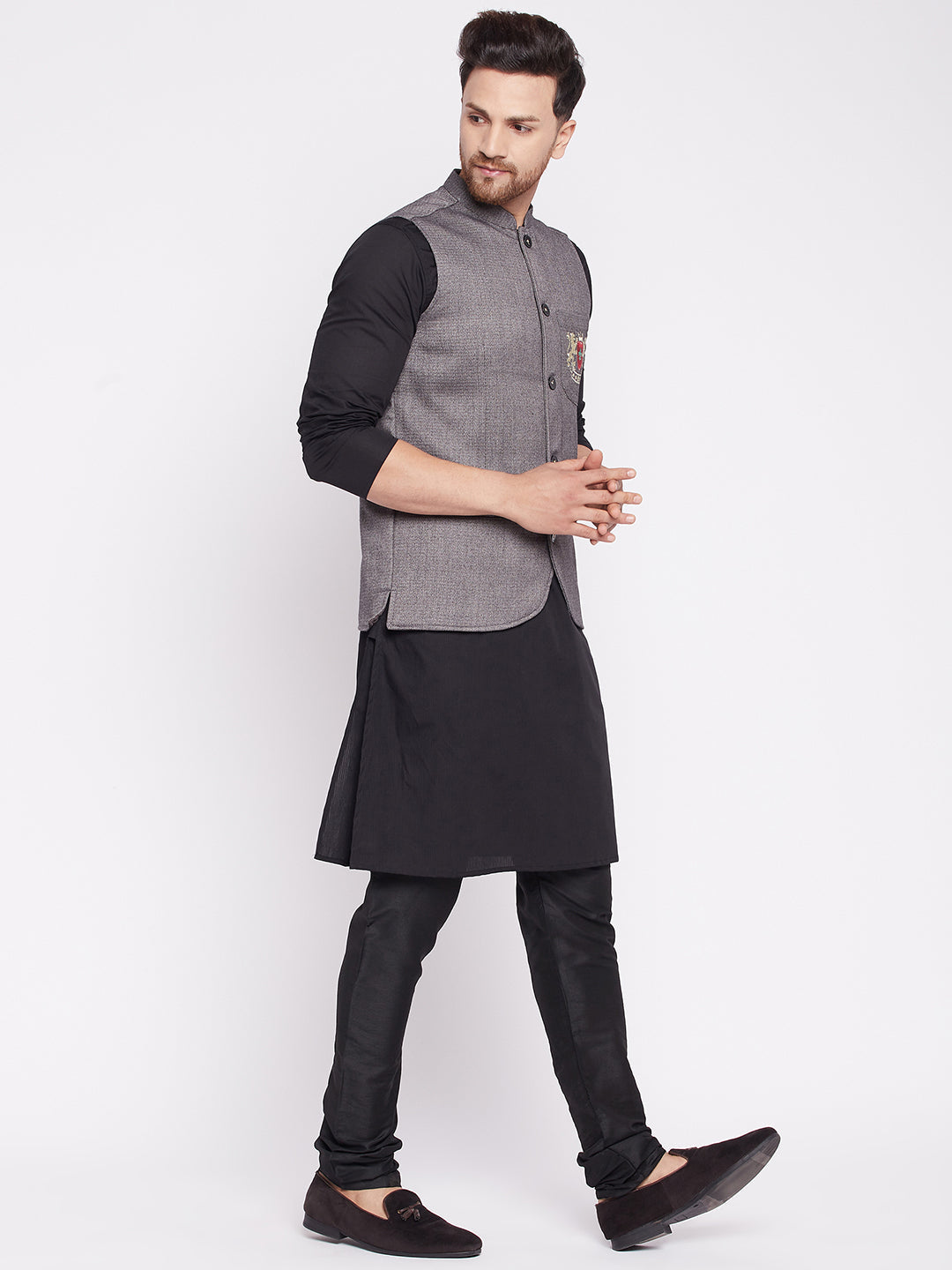 Men's Nehru Jacket with welt pocket