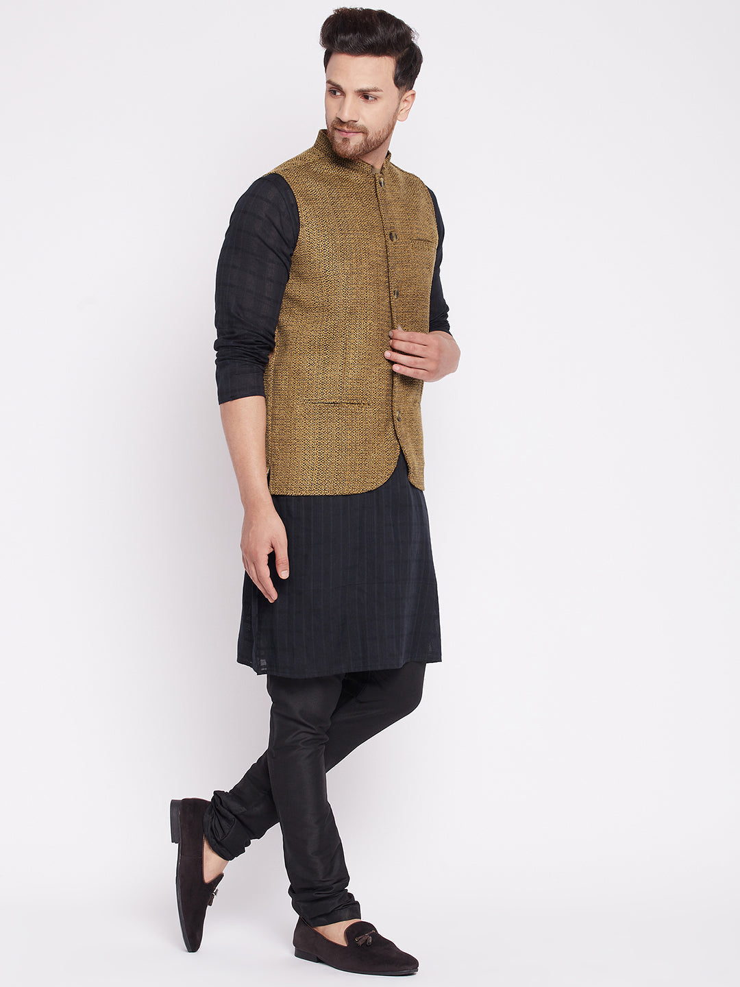 Men's Nehru Jacket with welt pocket