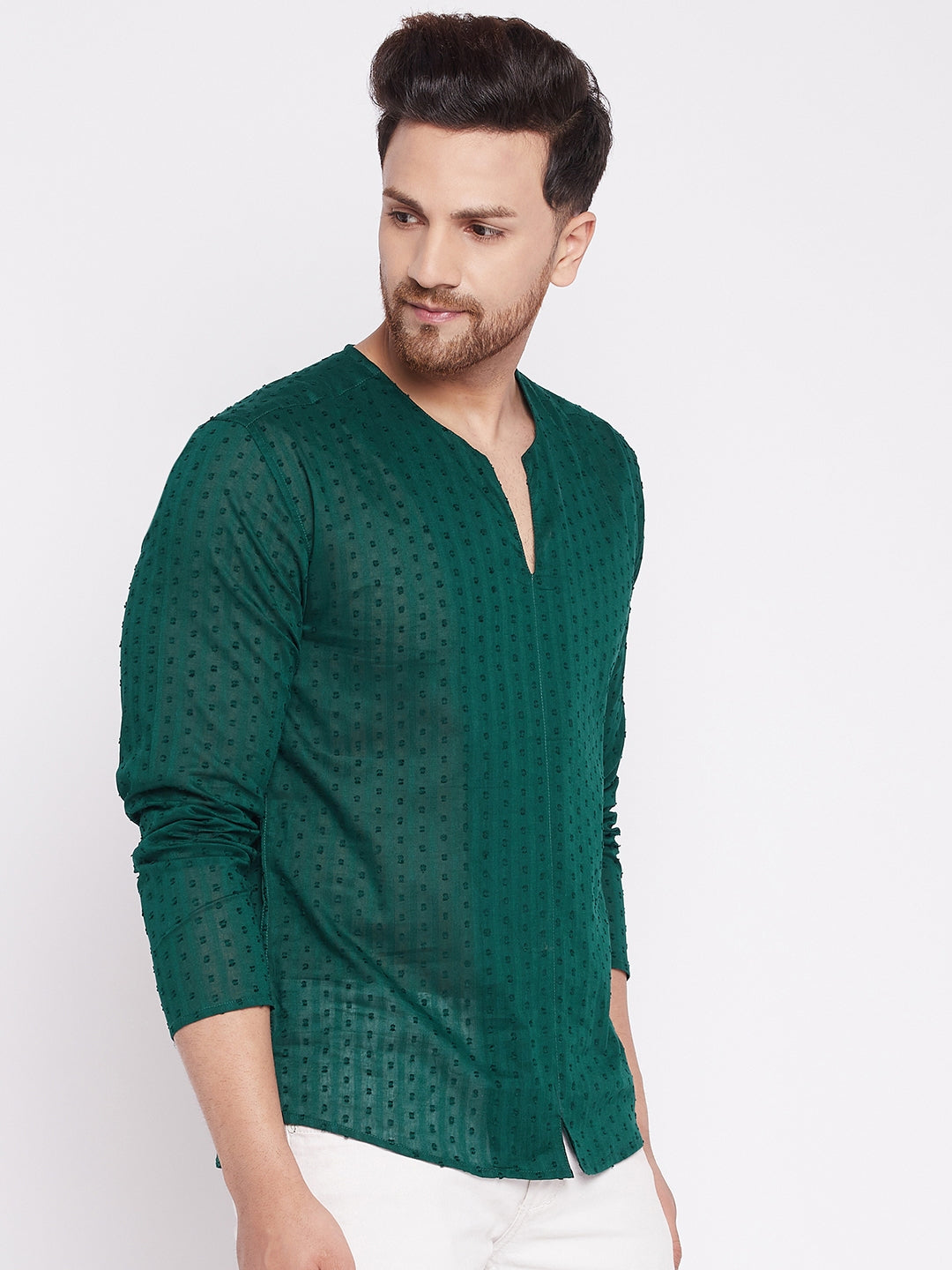 Men's Kurta with Slit Necklin