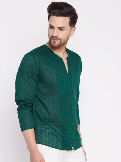 Men's Kurta with Slit Necklin