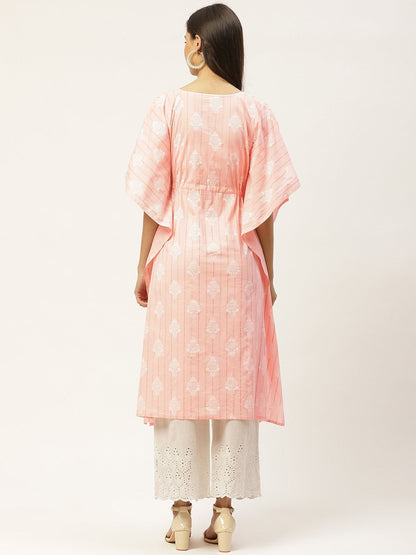 Women's Cotton Pink Kaftan