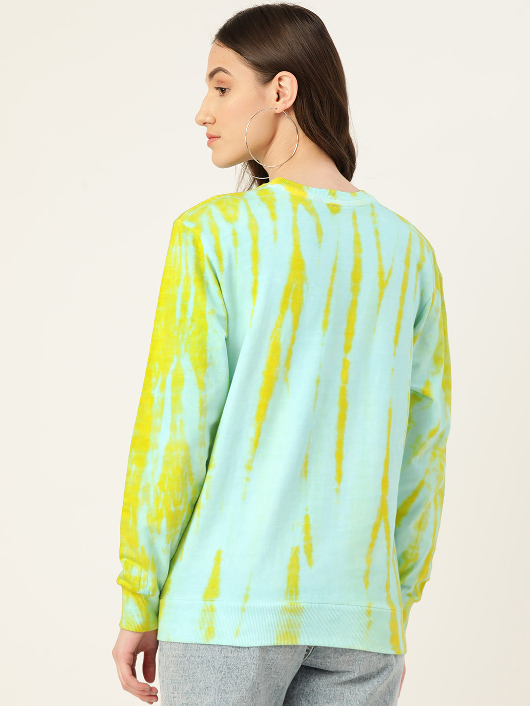 Women's Offwhite- yellow Sunrays tie dye Sweatshirt