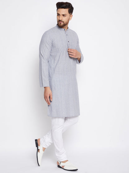 Men's Cotton Woven Design Kurta