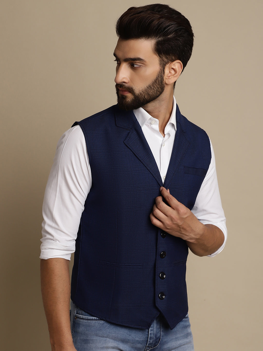 Men's Waistcoat With Notched Lapel