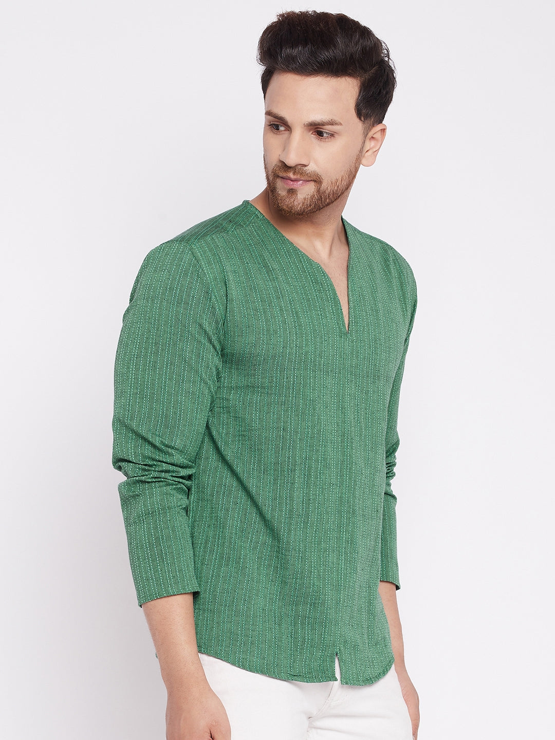 Men's Kurta with Slit Necklin