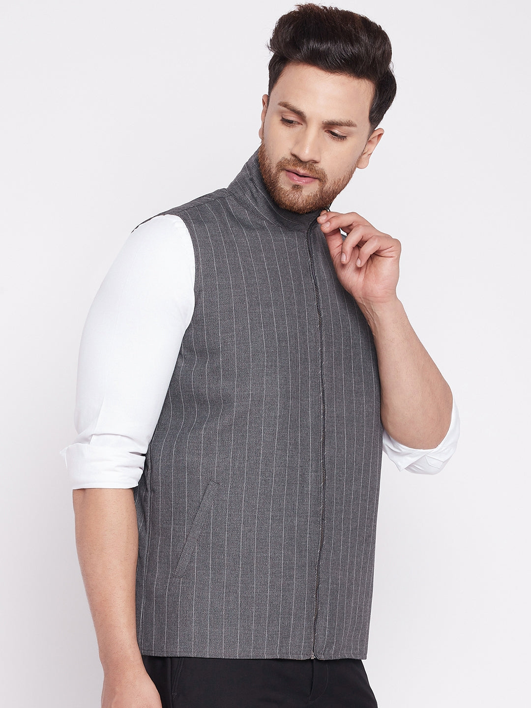 Men's Nehru Jacket With Welt Pocket