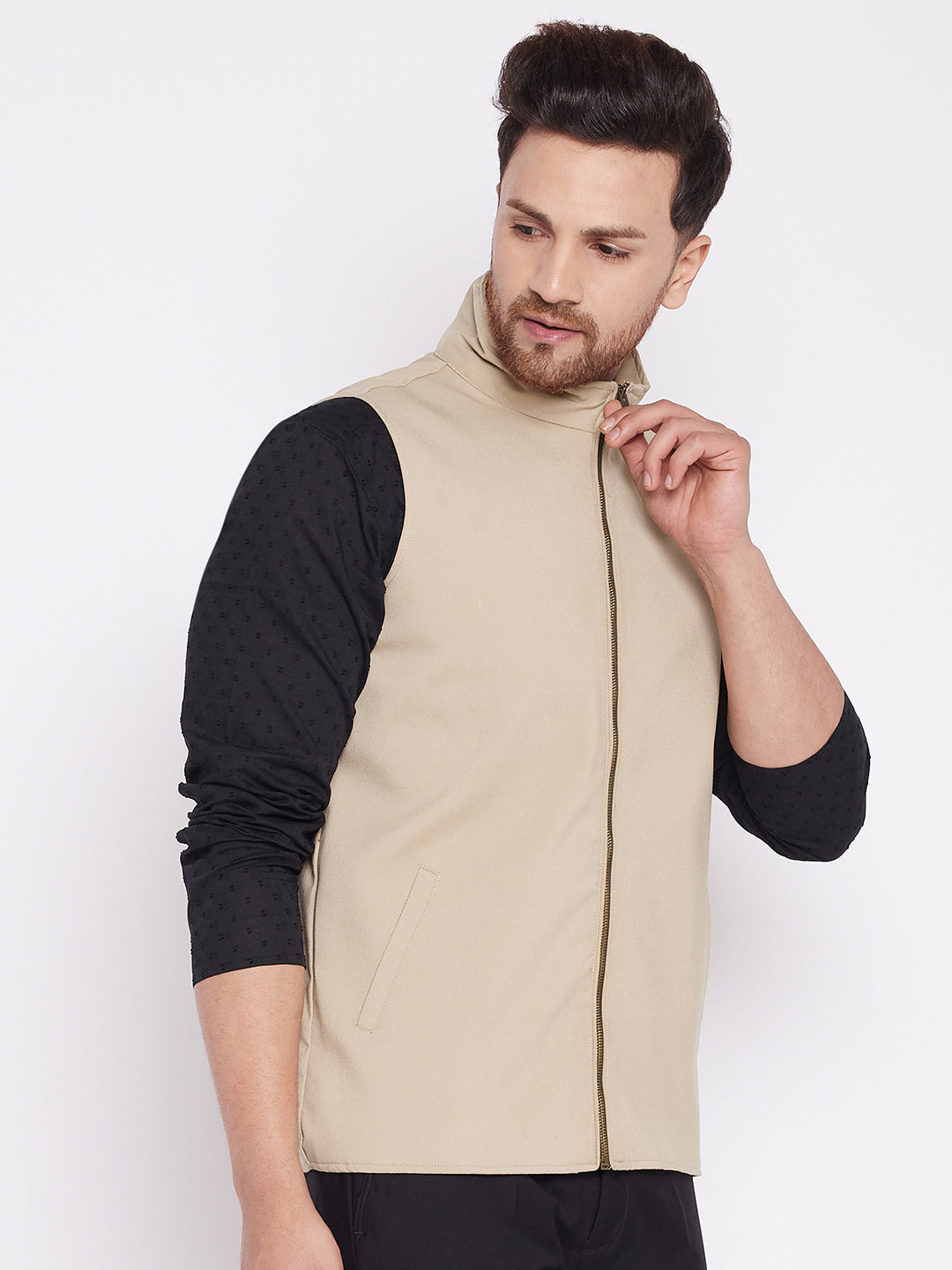 Men's Nehru Jacket With Welt Pocket