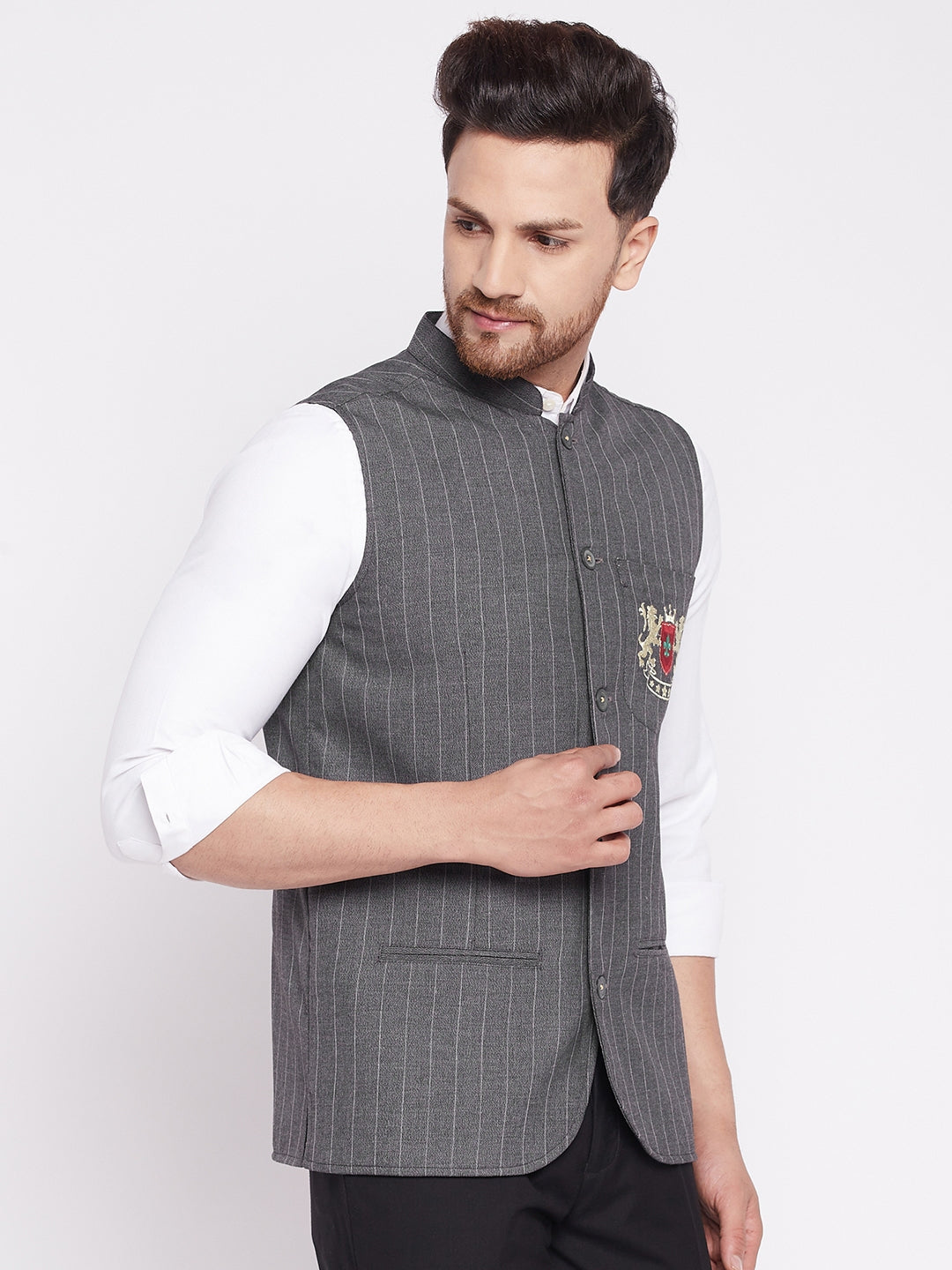 Men's Nehru Jacket With Welt Pocket