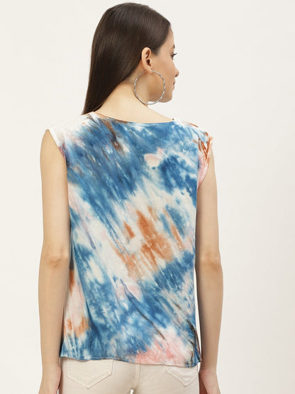 Women's Mutlicolor  Rayon Tie-Dye Top (1pc)