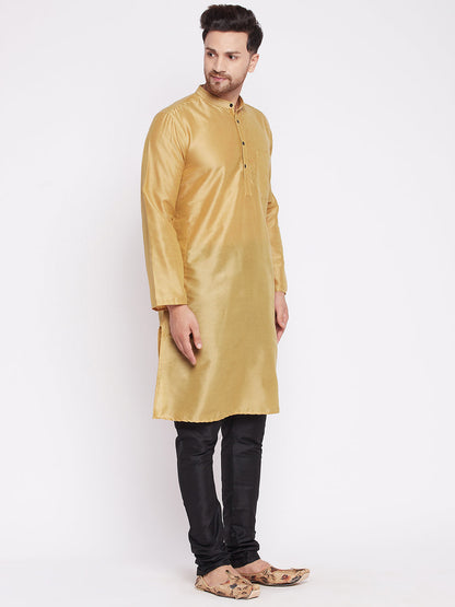 Men's Long Kurta with Band Colla