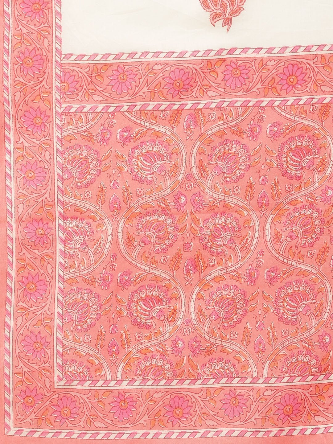 Women's Pink Printed & Embroided Kurta with Trousers & Dupatta (3pc)