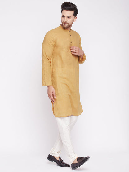 Men's Long Kurta with Band Colla