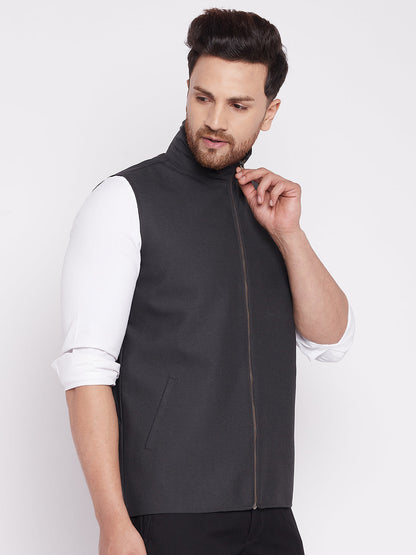 Men's Nehru Jacket With Welt Pocket