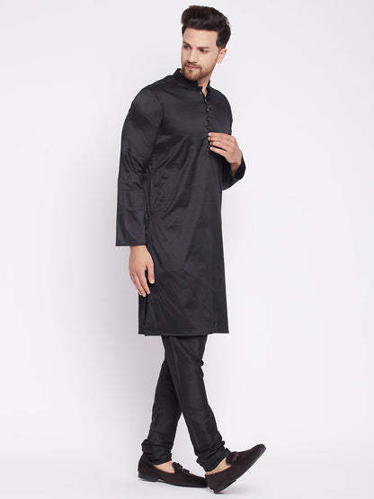 Men's Long Kurta with Band Colla