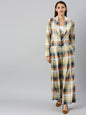 Women's Checked Coat with Palazzos