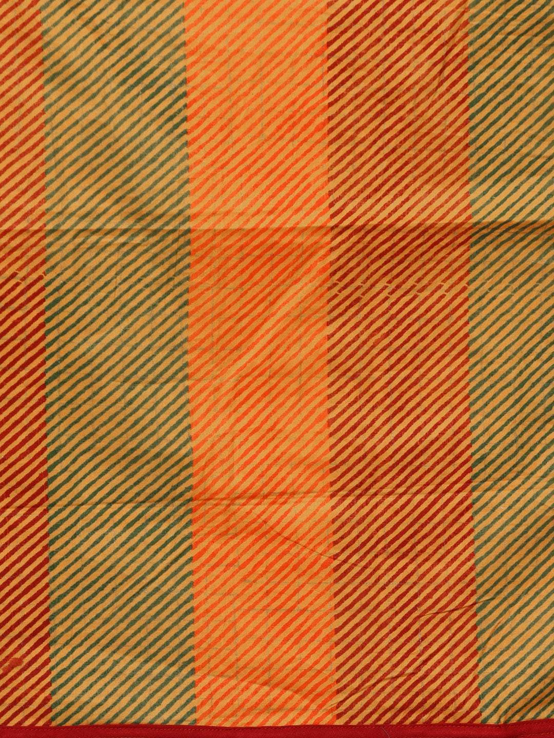 Women's Mustard Khari Print Cotton Kurta With Palazzos & Dupatta