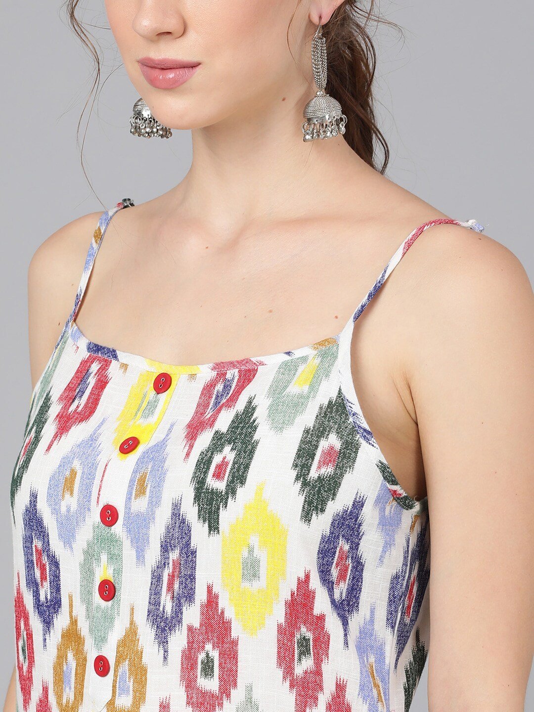 Women's  Multicoloured Printed Straight Kurta