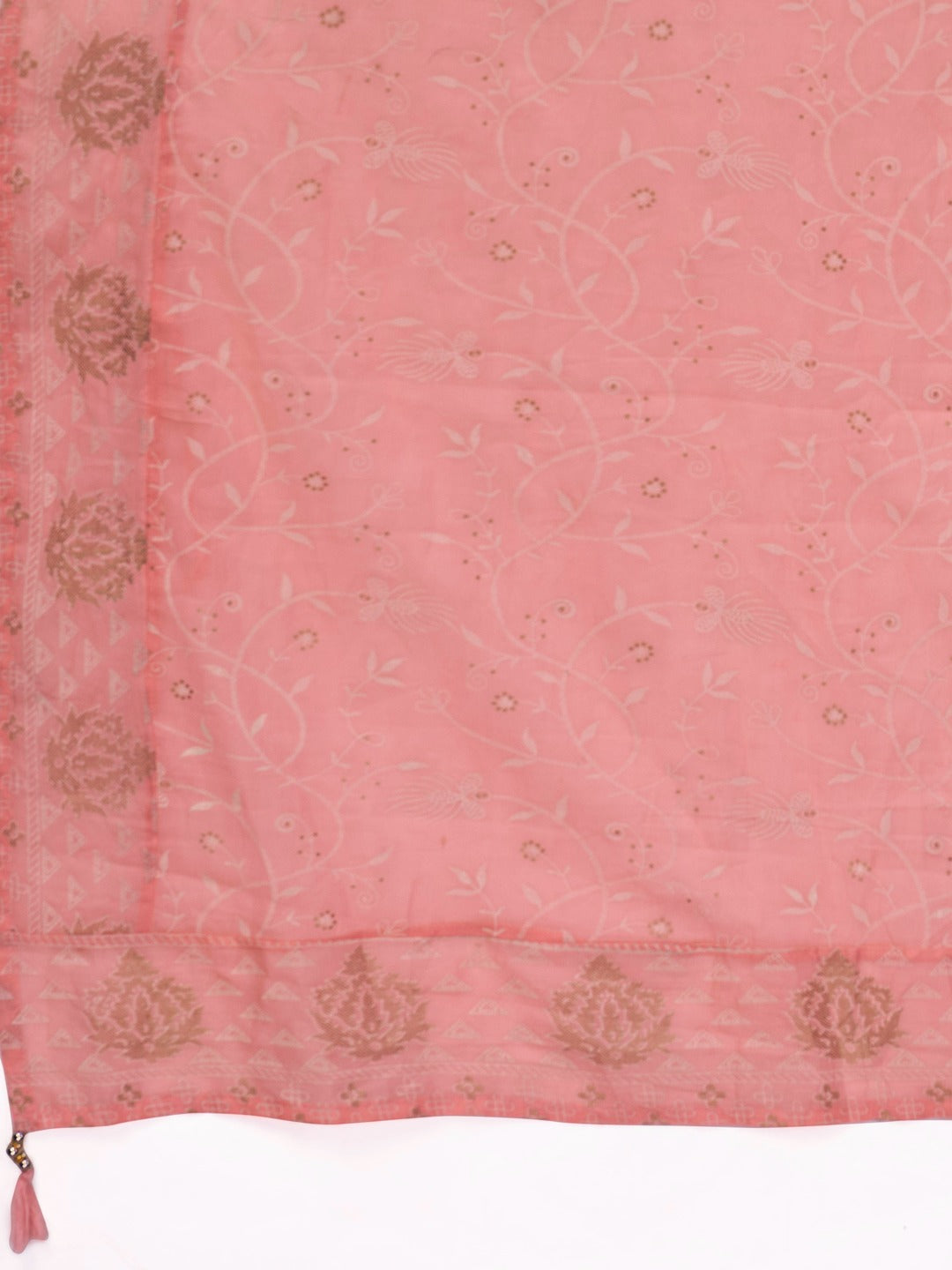 Women's Embroidered Straight Rayon Light Pink Stitched Kurta Pant With Dupatta