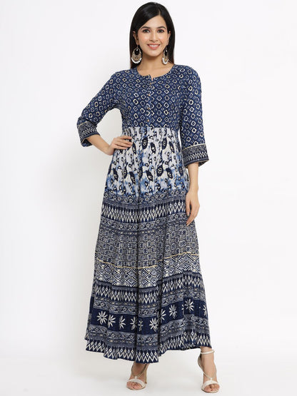 Women's Printed Flared Dress