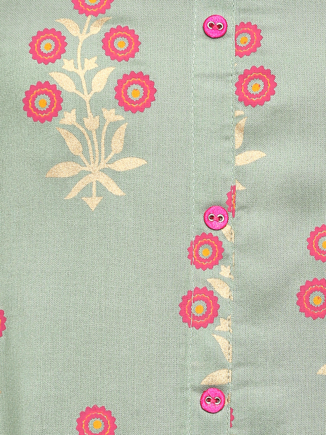 Women's Light Green Rayon Kurta By Vbu