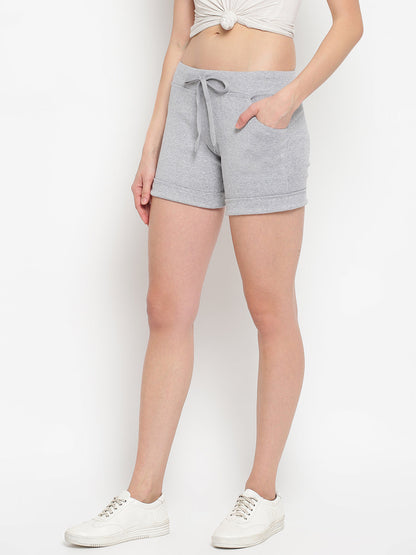 Women's Pink Cotton Shorts
