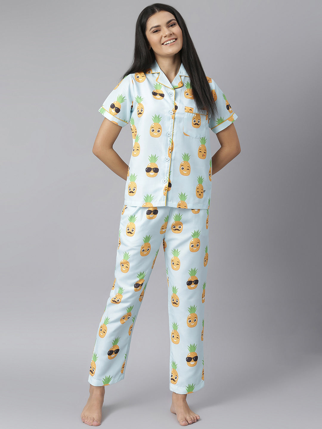 Women's Penguin Digital Print Night Suit Set